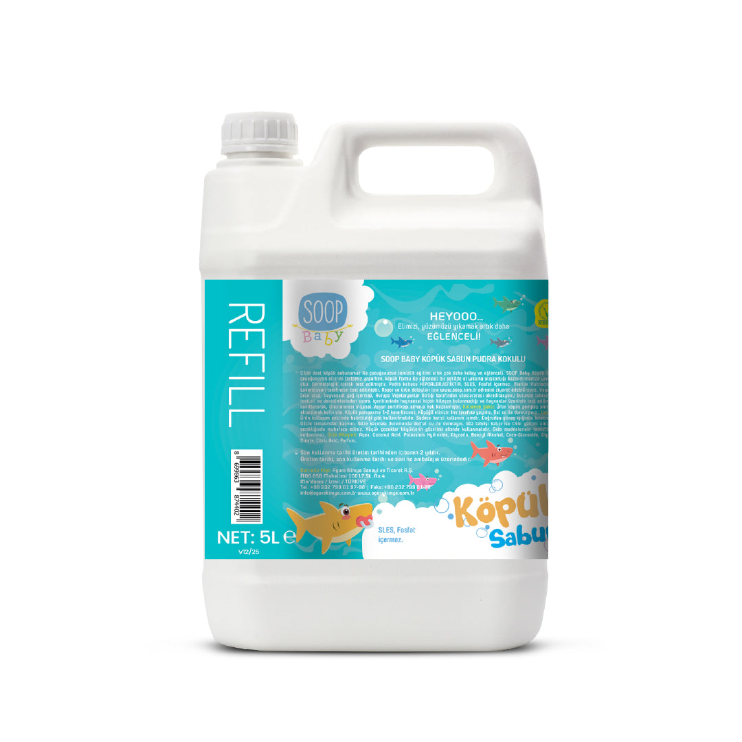 SOOP Baby Shark Doğal Köpük Sabun Refill 5L