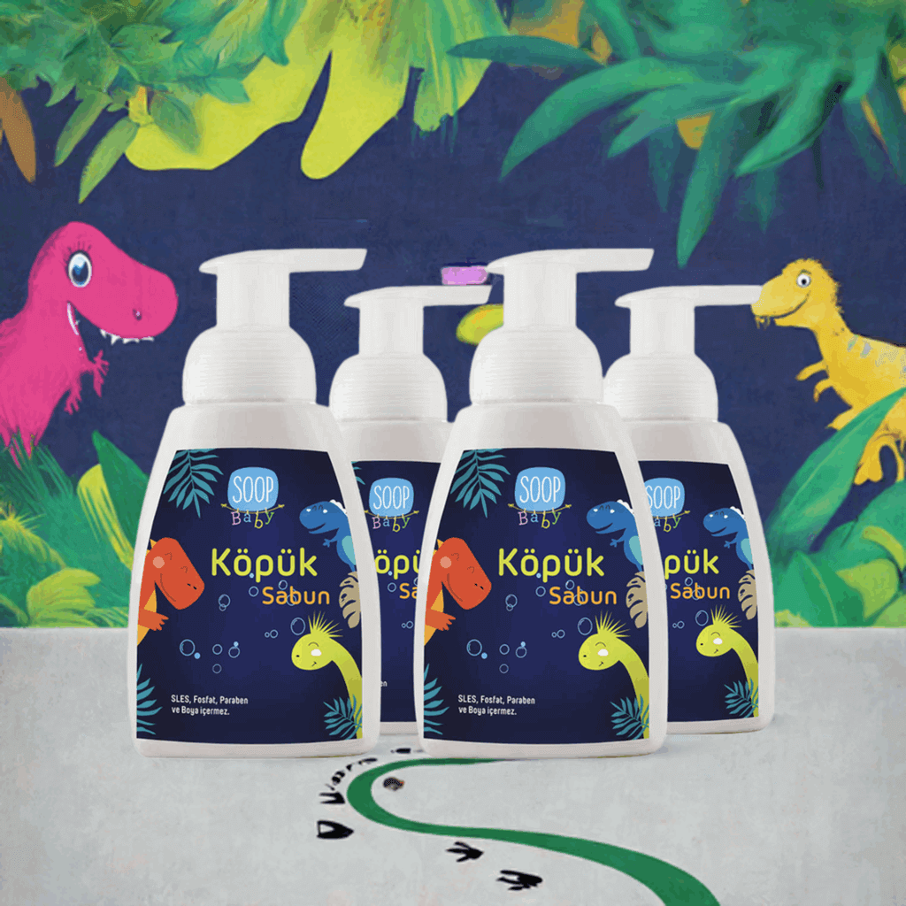 SOOP Baby Dinozor Köpük Sabun 4'lü Paket - soopcomtr