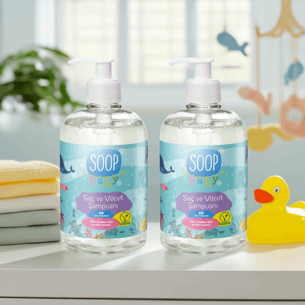 SOOP Baby Bebek Saç ve Vücut Şampuanı 2'li Paket - soopcomtr