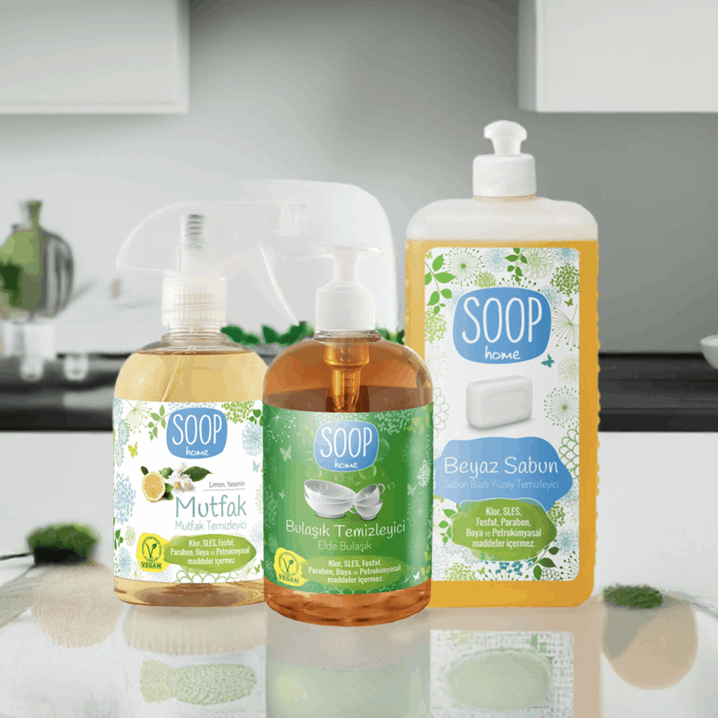 SOOP Home Mutfak Doğal Temizlik Ürünleri 3'lü Paket - soopcomtr