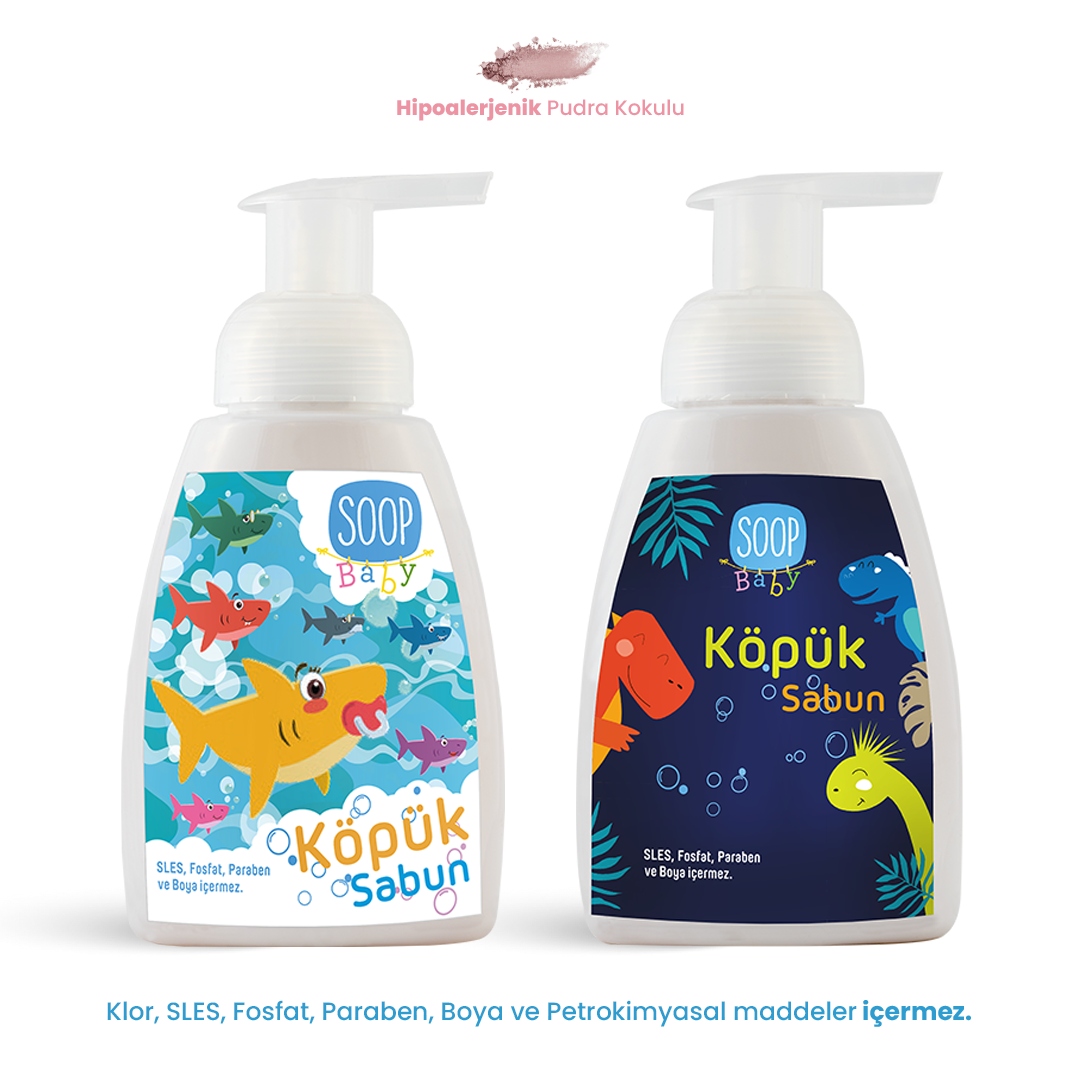 SOOP Baby Dinozor ve Shark Köpük Sıvı Sabun 2'li Paketi