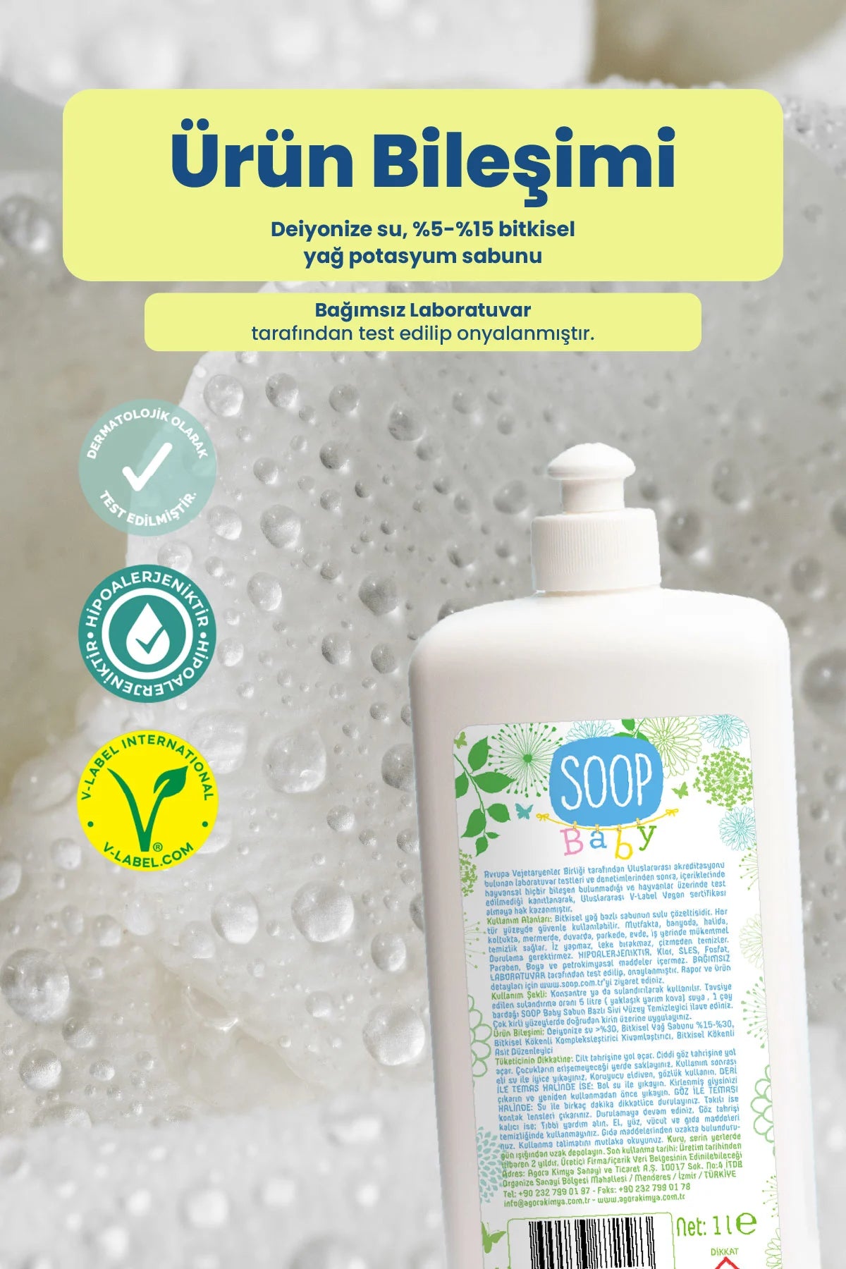 SOOP Baby Sabun Bazlı Yüzey Temizleyici 3'lü Paket- Kokusuz