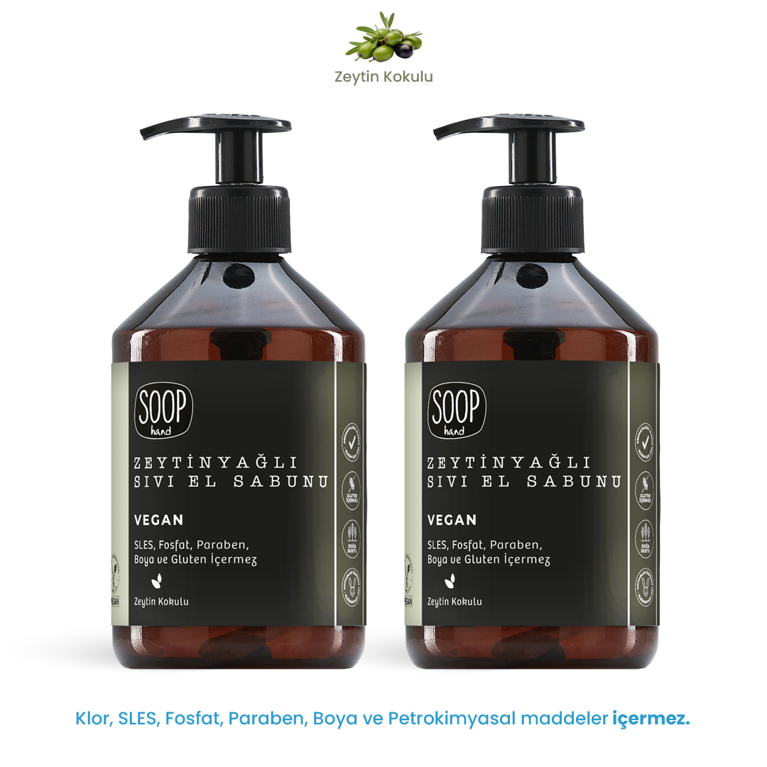 SOOP Hand Zeytinyağlı Sıvı Sabun 2'li Paket