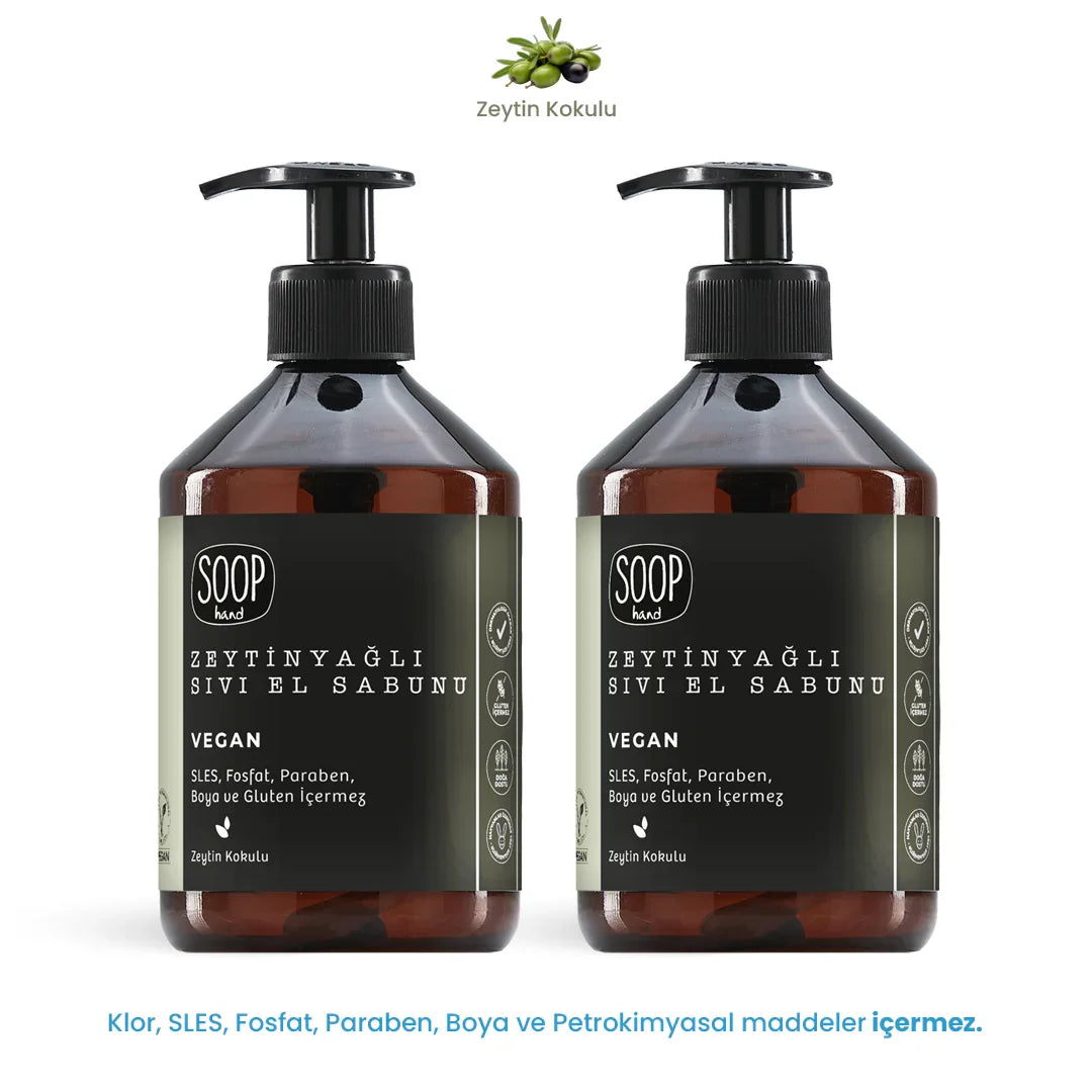SOOP Hand Zeytinyağlı Sıvı Sabun 2'li Paket - soopcomtr