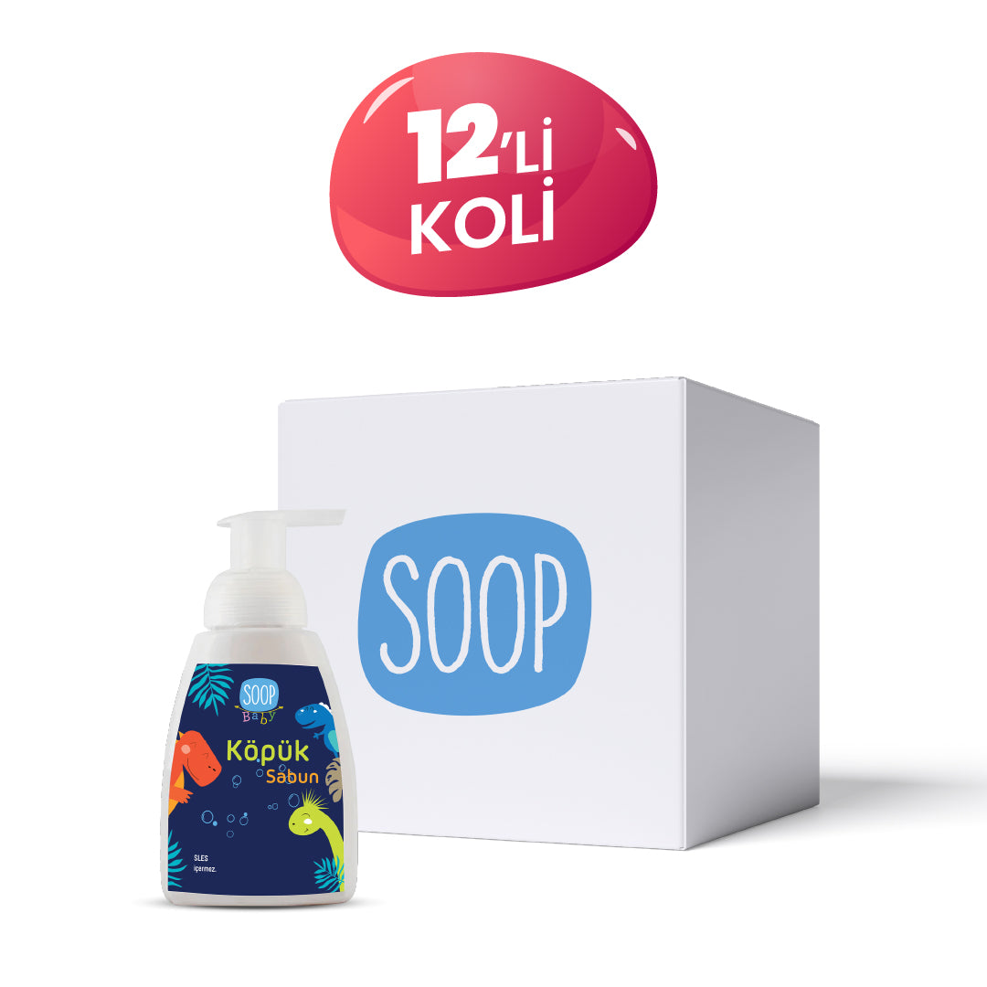 SOOP Baby Dinozor Doğal Köpük Sabun 12'li Paket