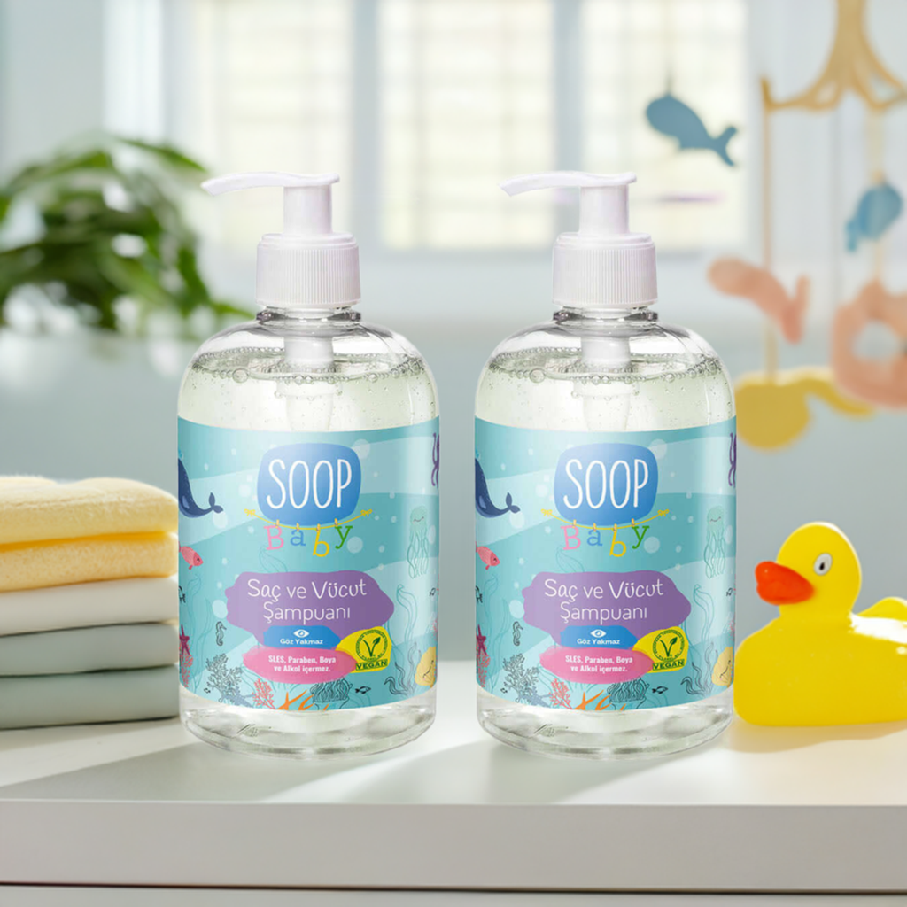 SOOP Baby Saç ve Vücut Şampuanı 2'li Paket - soopcomtr