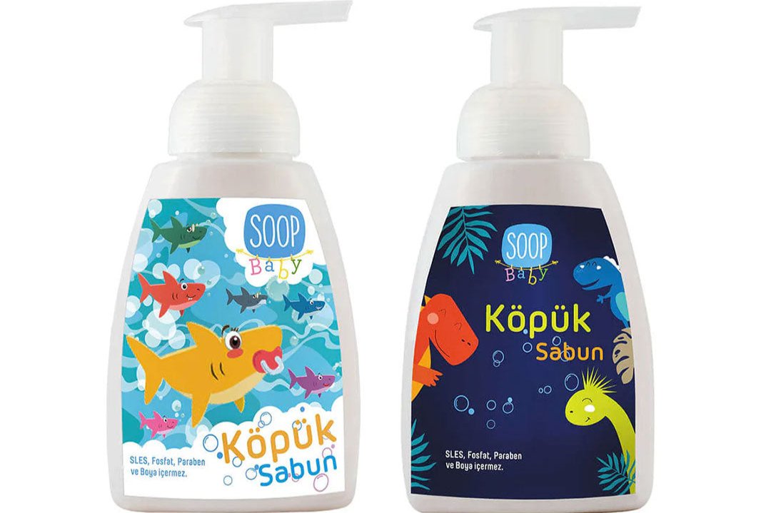 SOOP Baby Dinozor ve Shark Köpük Sabun 2'li Paketi - soopcomtr