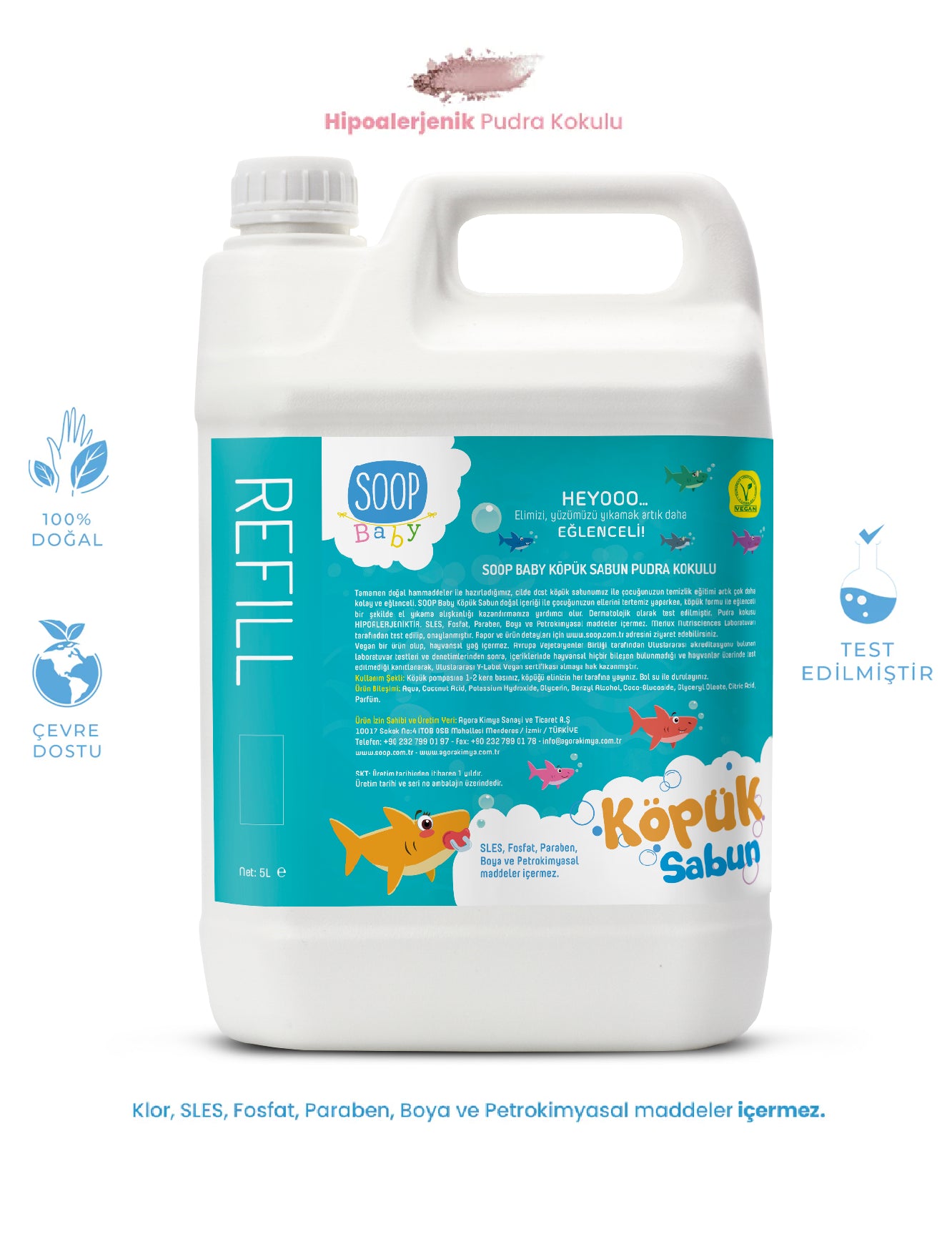 SOOP Baby Shark Köpük Sabun Refill 5L