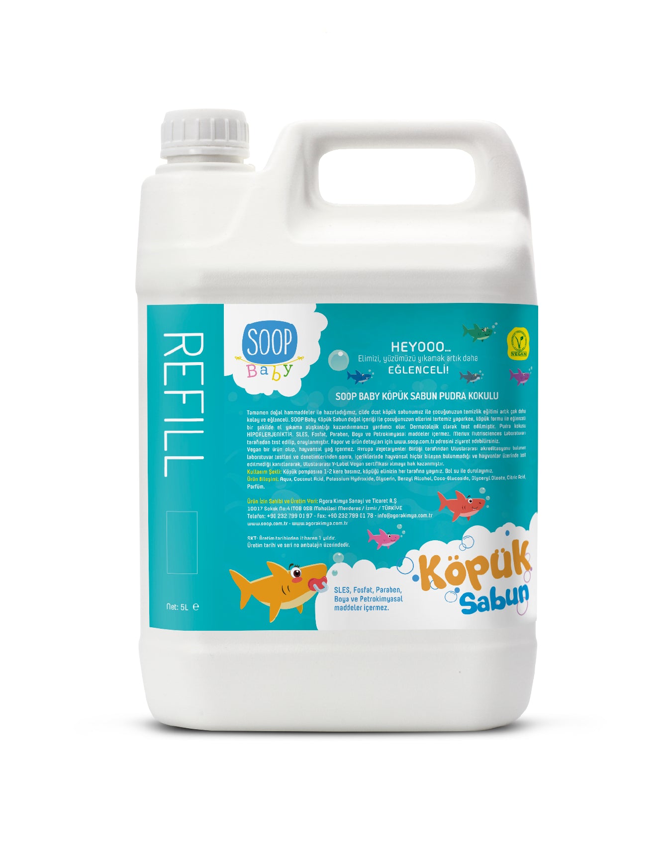 SOOP Baby Shark Köpük Sabun Refill 5L