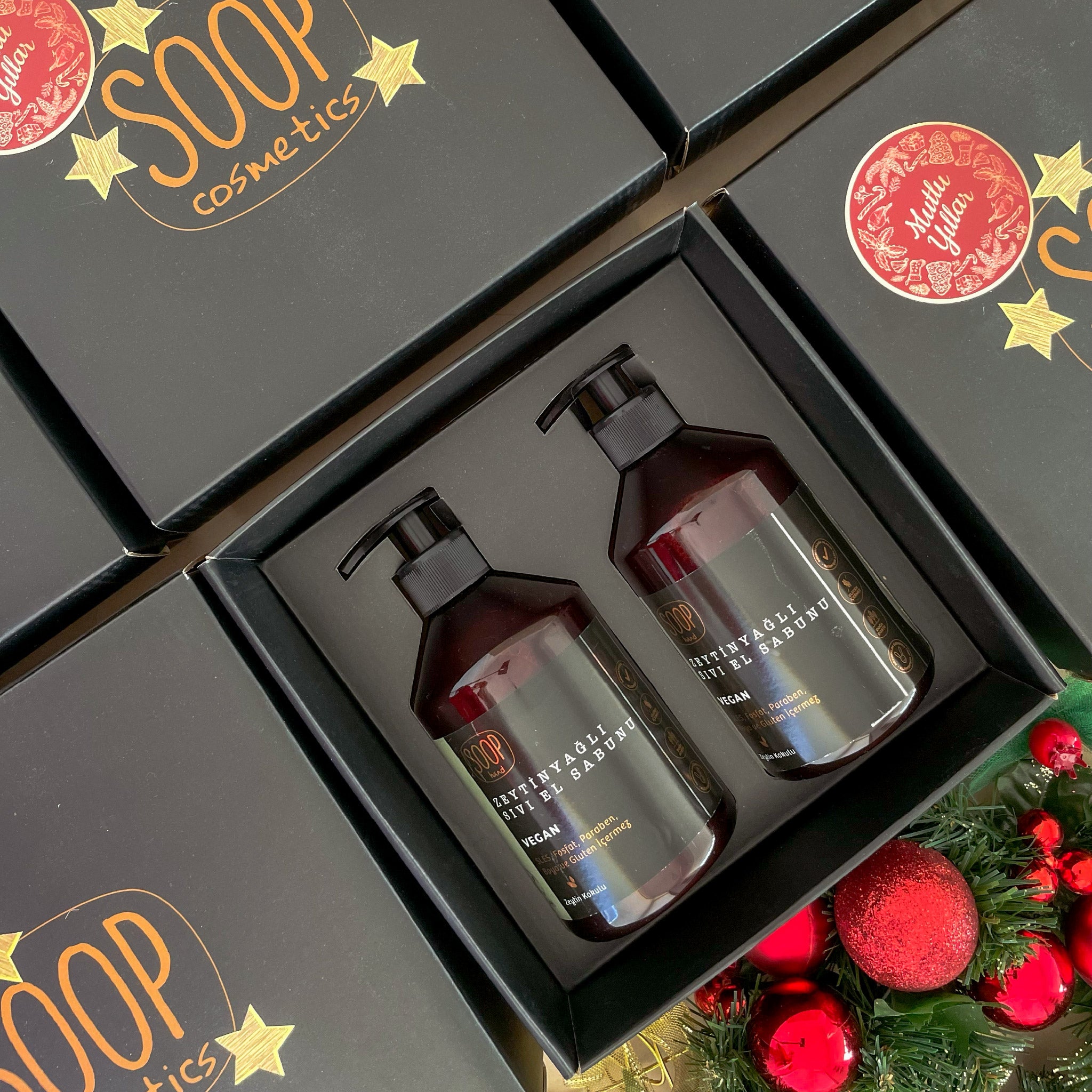 SOOP Cosmetics Doğal Zeytinyağlı Sıvı El Sabunu Hediye Paketi