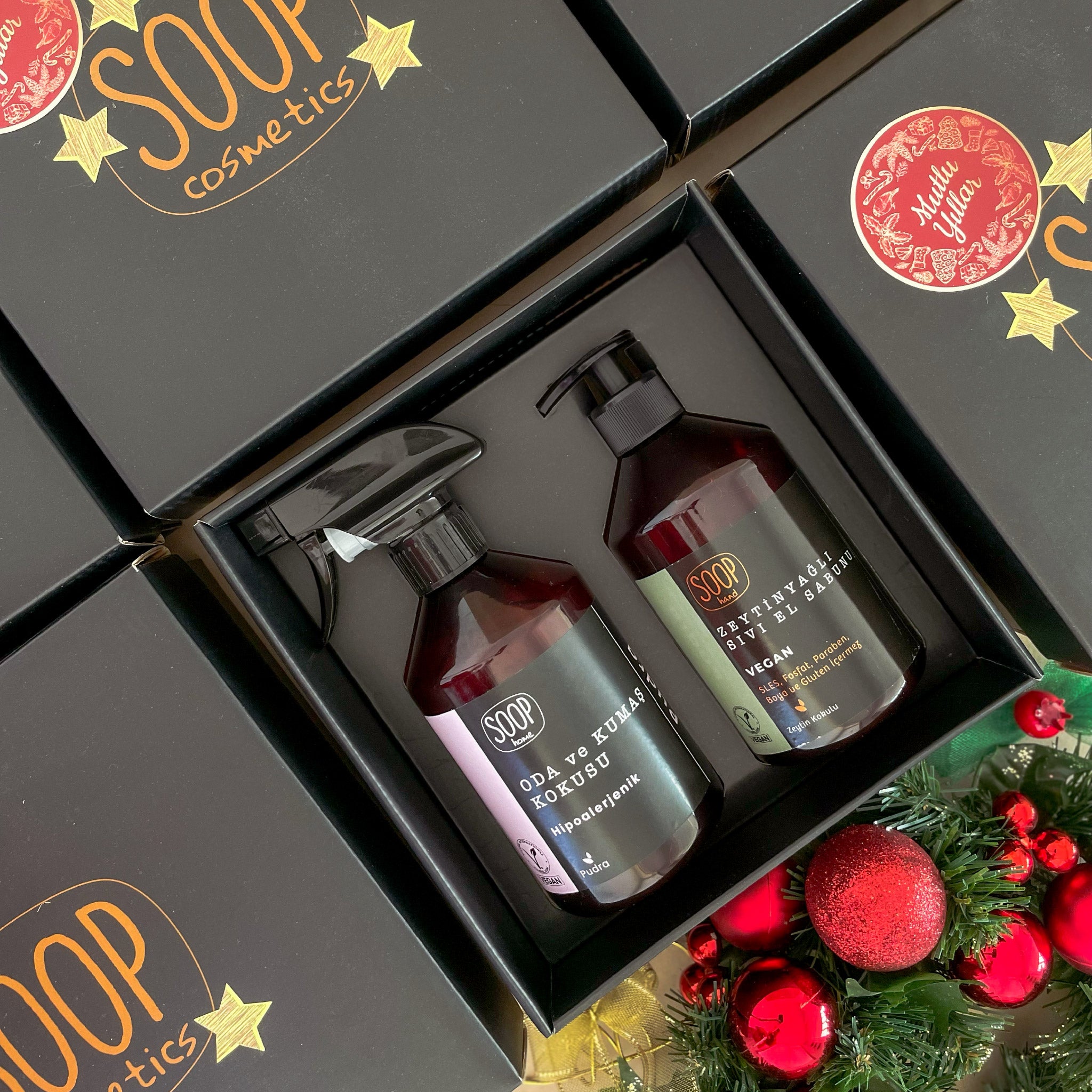 SOOP Cosmetics Doğal Pudra Oda Kokusu ve Zeytinyağlı El Sabunu – 2’li Hediye Paketi