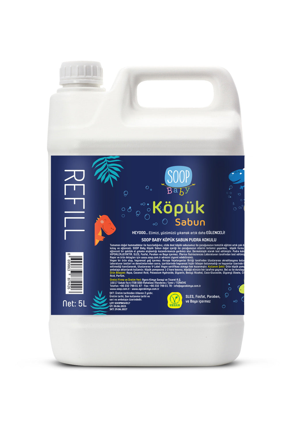 SOOP Baby Dinozor Köpük Sabun 5 L Refill