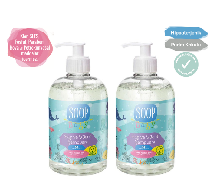 SOOP Baby Saç ve Vücut Şampuanı 2'li Paket - soopcomtr