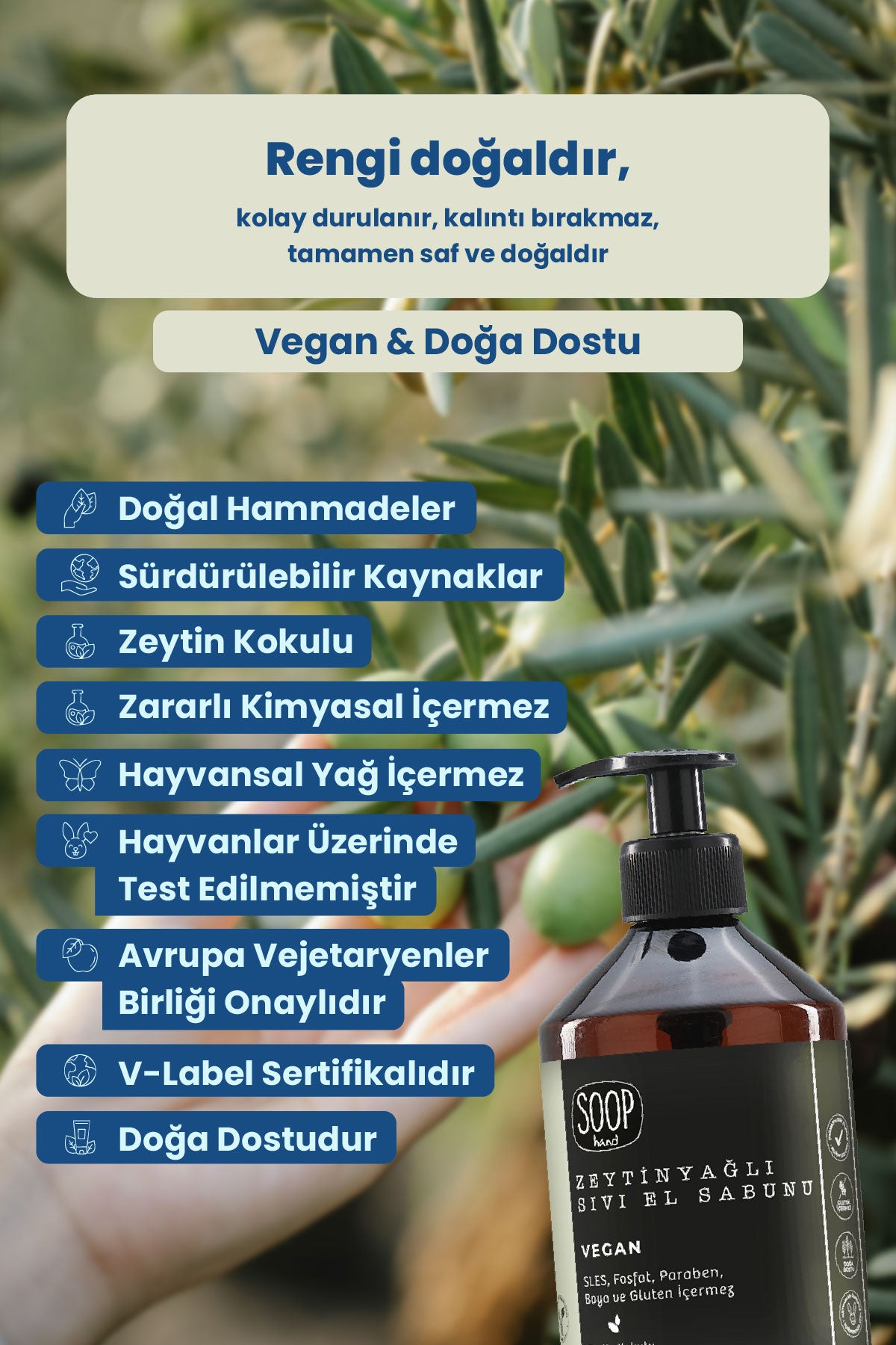 SOOP Hand Zeytinyağlı Sıvı El Sabun 4'lü Paket