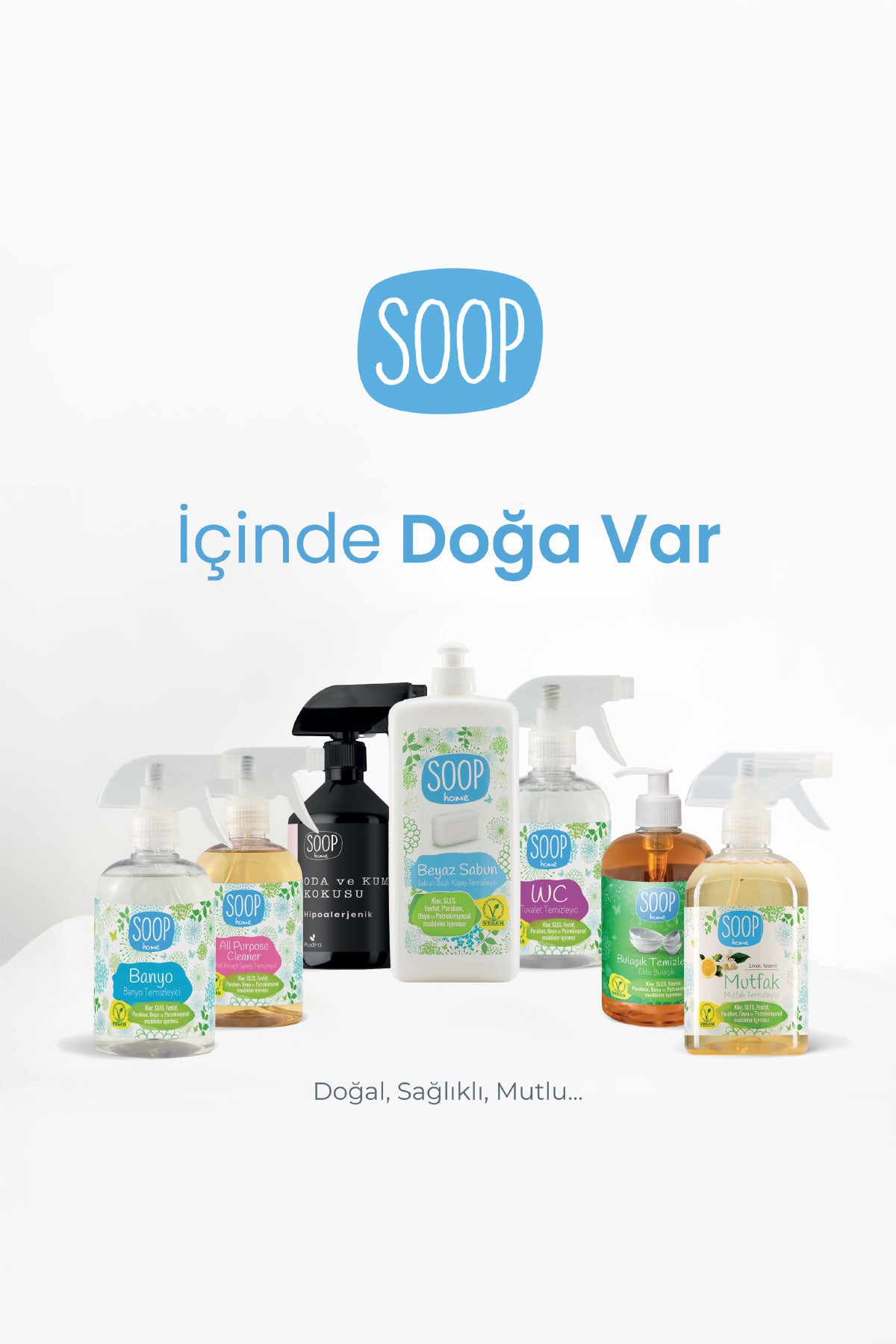 SOOP Home Zencefil ve Pudra Kokulu Doğal Oda ve Kumaş Spreyi – 2’li Hediye Seti