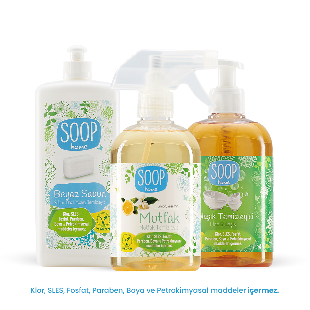 SOOP Home Mutfak Doğal Temizlik Ürünleri 3'lü Paket